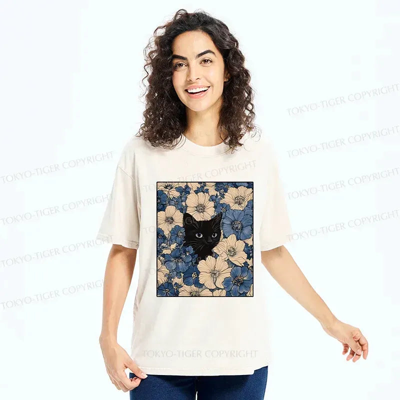 Japanese Cat T-Shirt for Summer