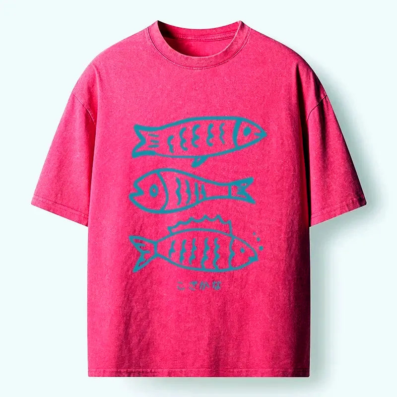 Three Fish Swimming T-Shirt with Free Shipping