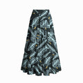 Kyoto-Lion Marine Fish Bones Maxi Skirt