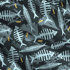 Kyoto-Lion Marine Fish Bones Maxi Skirt