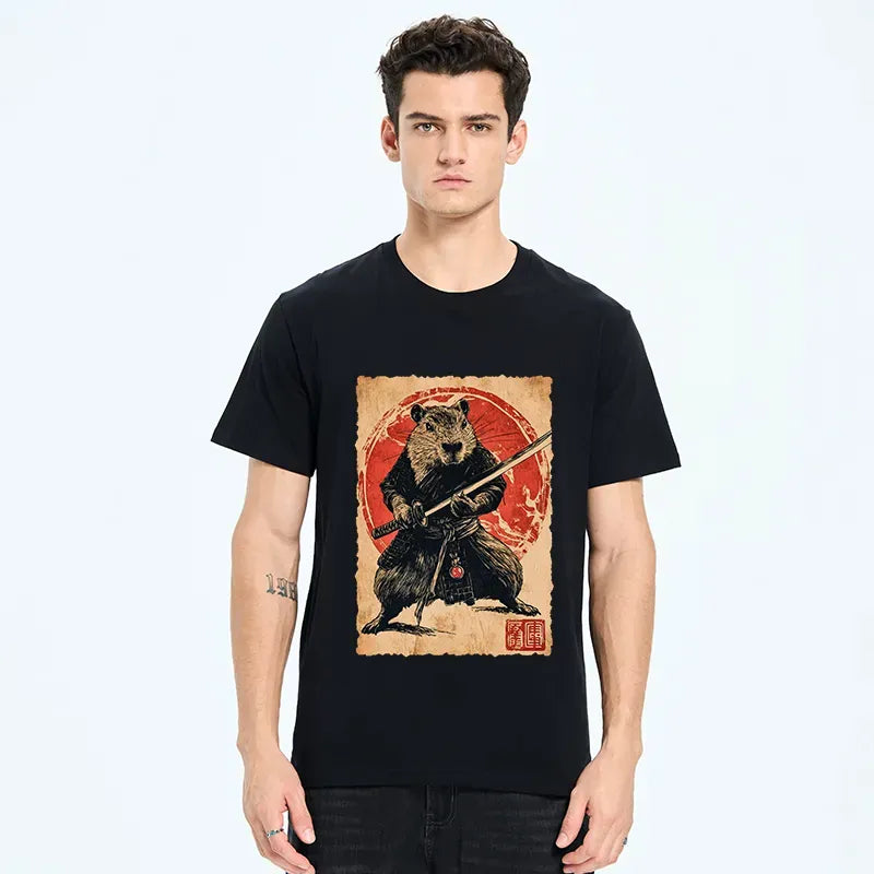 Kyoto-Lion Samurai Capybara Japan Classic T-Shirt