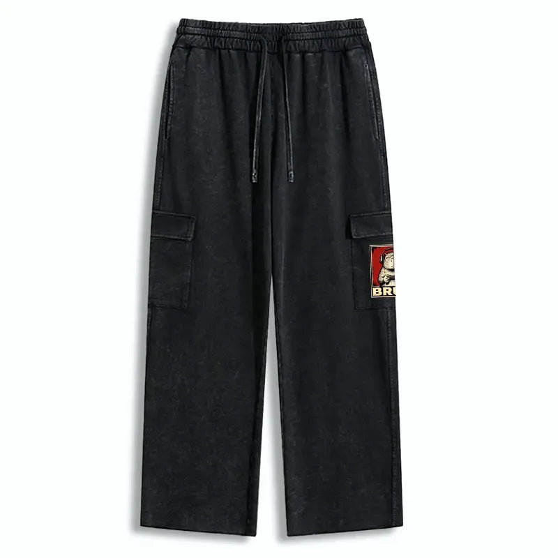 Washed Utility Sweatpants for Everyday Relaxed Wear