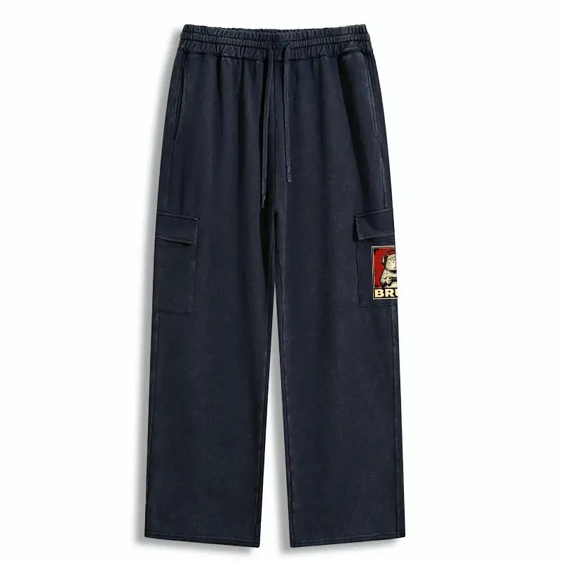 Washed Utility Sweatpants for Everyday Relaxed Wear