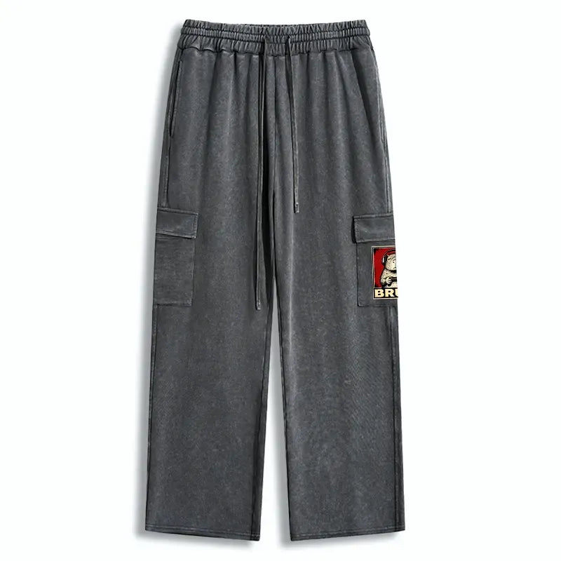Washed Utility Sweatpants for Everyday Relaxed Wear
