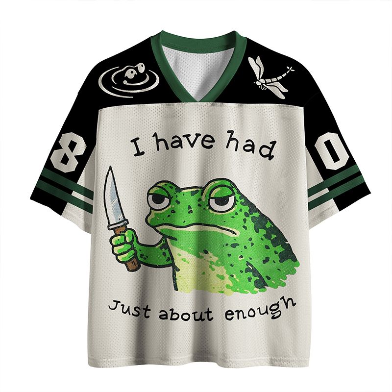 Unisex Mesh Jersey with Japanese Frog Print