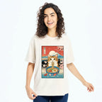 unisex japanese cat t-shirt trendy