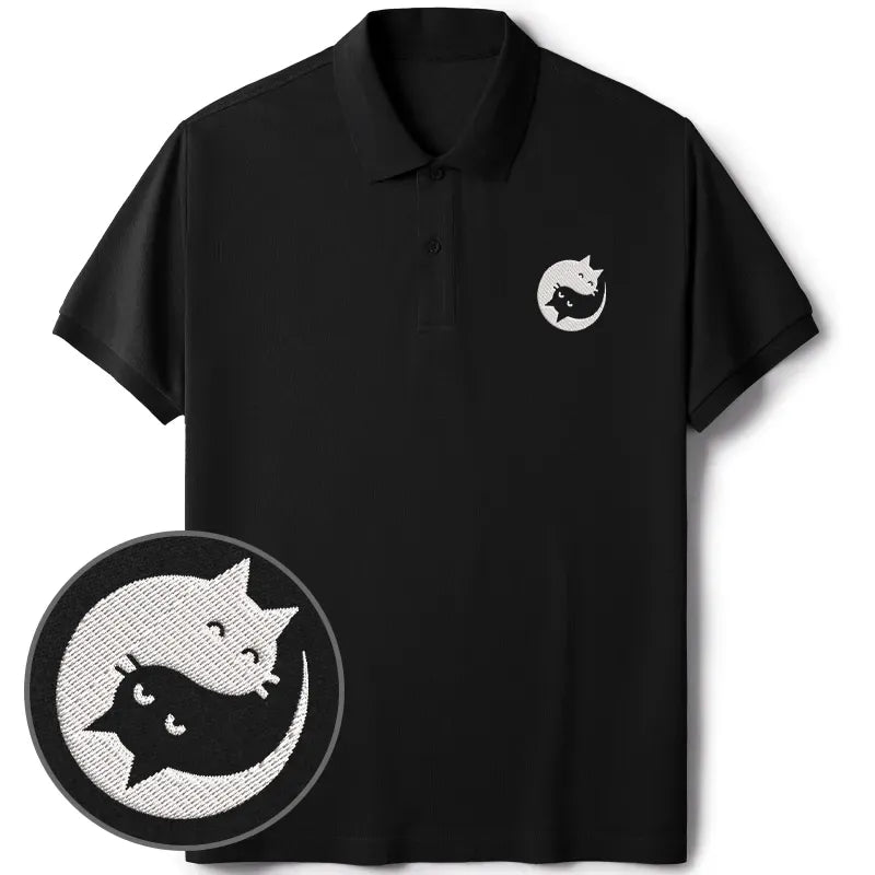 Yin Yang Cat Polo for Streetwear