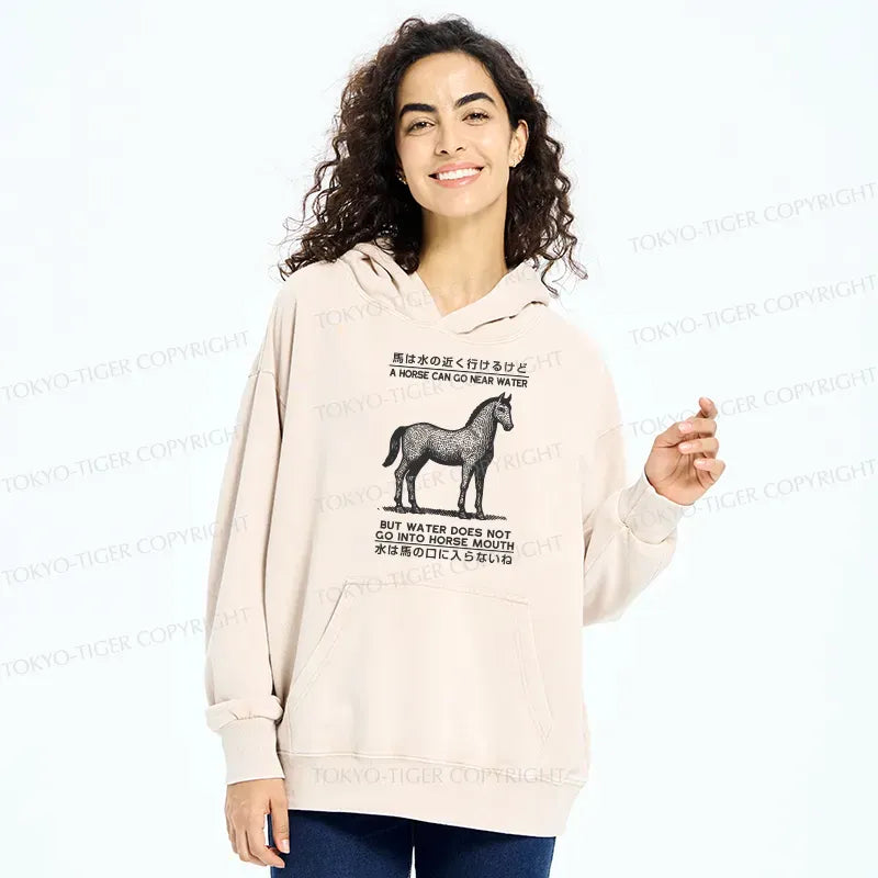 Kyoto Lion Hoodie with Water Saying