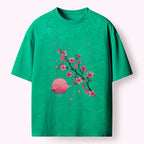 Japanese vintage sakura moon t-shirt