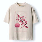 Japanese vintage sakura moon t-shirt