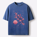 Japanese vintage sakura moon t-shirt