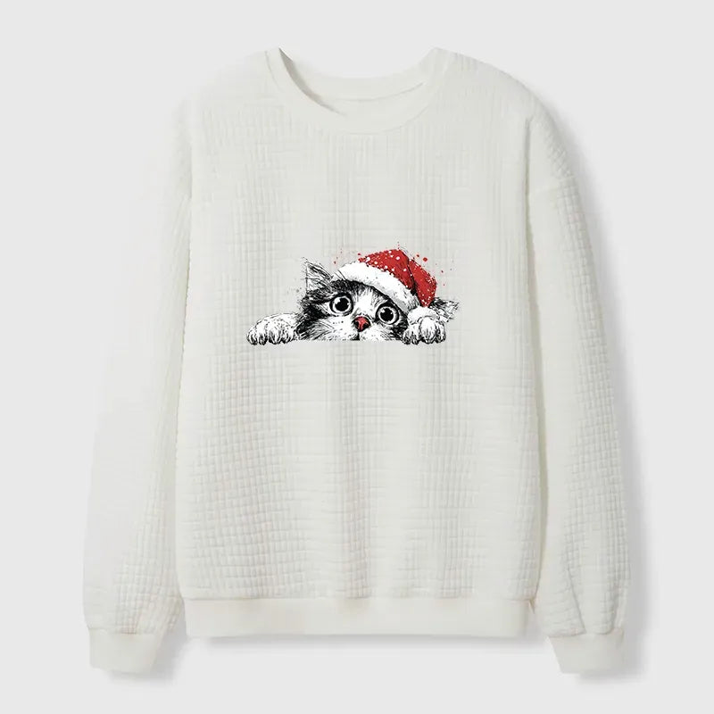 Christmas Cat Sweatshirt for Holiday Gift