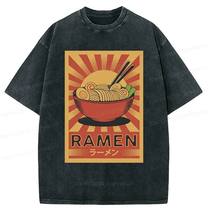 Kyoto-Lion Retro Ramen Washed T-Shirt
