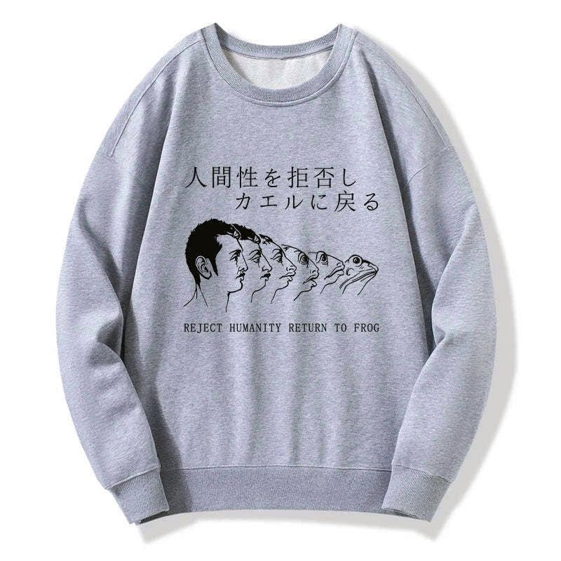 japanese frog sweatshirt for daily wear