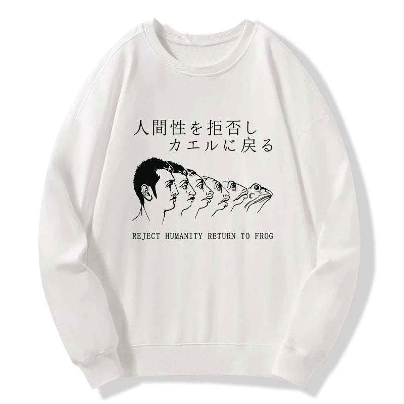 comfortable unisex sweatshirt with frog design
