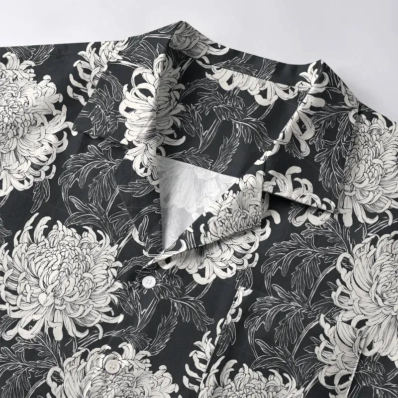 Kyoto Lion Chrysanthemum Hawaiian Shirt