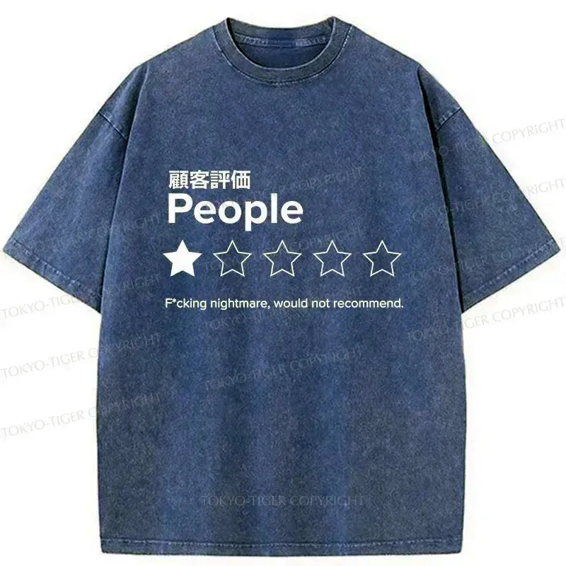 japanese lion washed t-shirt for daily wear