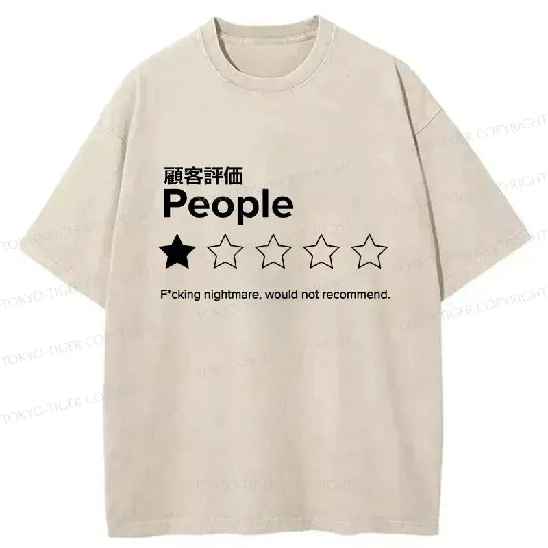 japanese lion washed t-shirt for daily wear