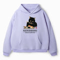 japanese cat fleece hoodie for daily wear