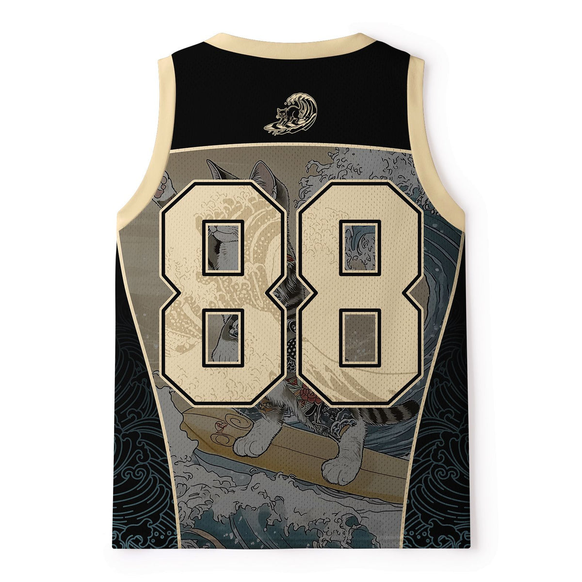 Japanese Cat Surfing Tank Top