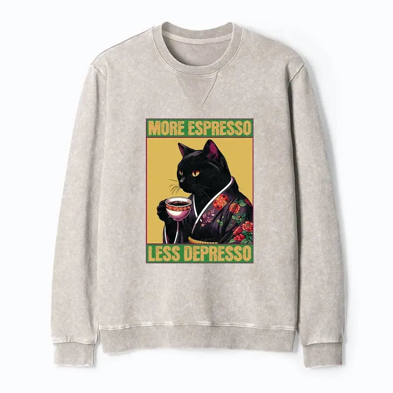 Caffeine Down Depression Graphic Pullover