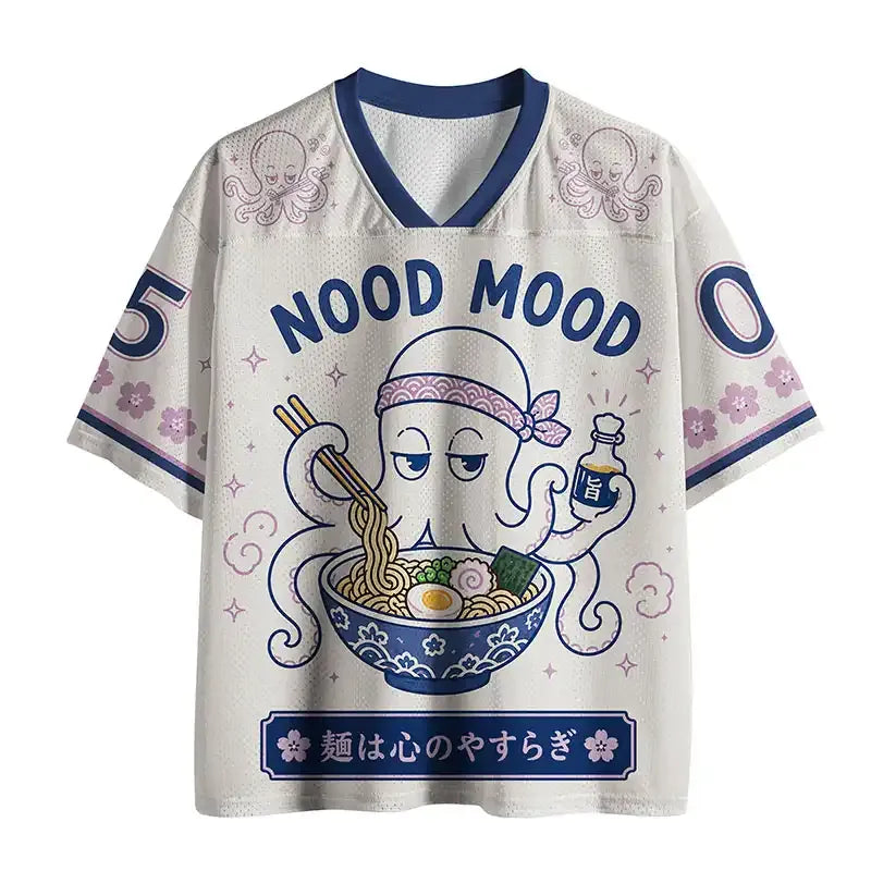 Kyoto-Lion Octopus Eating Japan Ramen Mesh Jersey