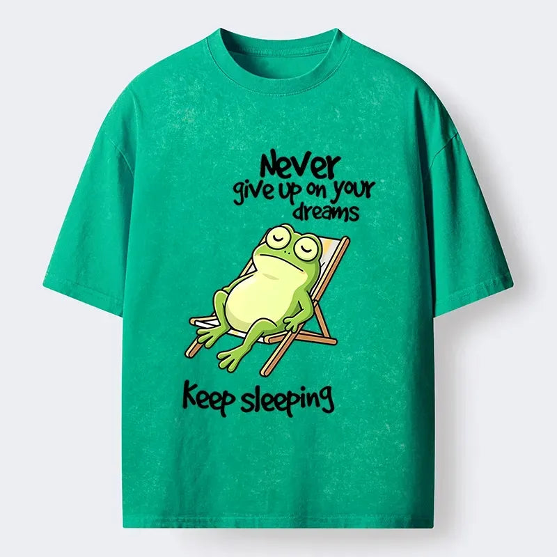 Kyoto-Lion Never Abandon Your Sleepy Dreams Washed T-Shirt