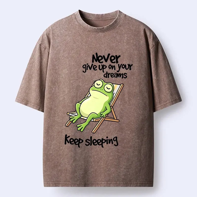 Kyoto-Lion Never Abandon Your Sleepy Dreams Washed T-Shirt