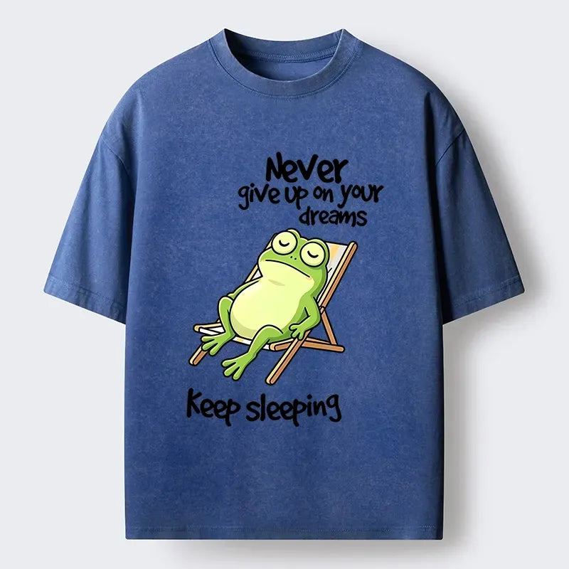 Kyoto-Lion Never Abandon Your Sleepy Dreams Washed T-Shirt