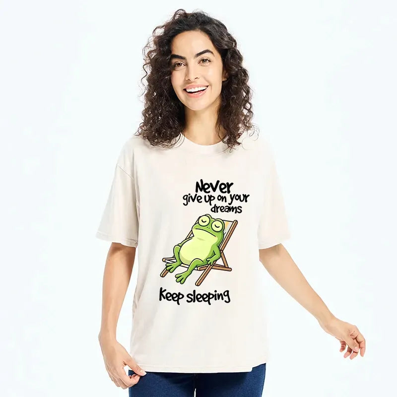 Kyoto-Lion Never Abandon Your Sleepy Dreams Washed T-Shirt