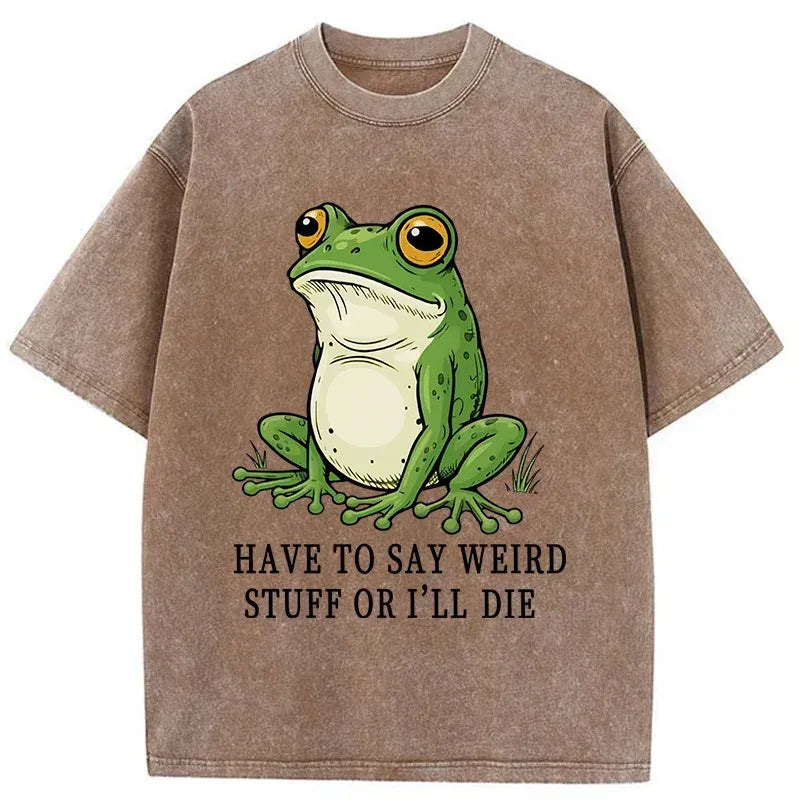 Kyoto-Lion Strange Frog Washed T-Shirt