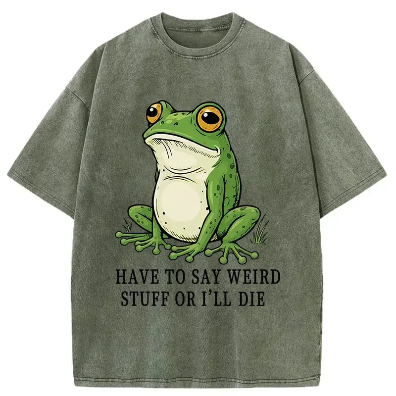 Kyoto-Lion Strange Frog Washed T-Shirt