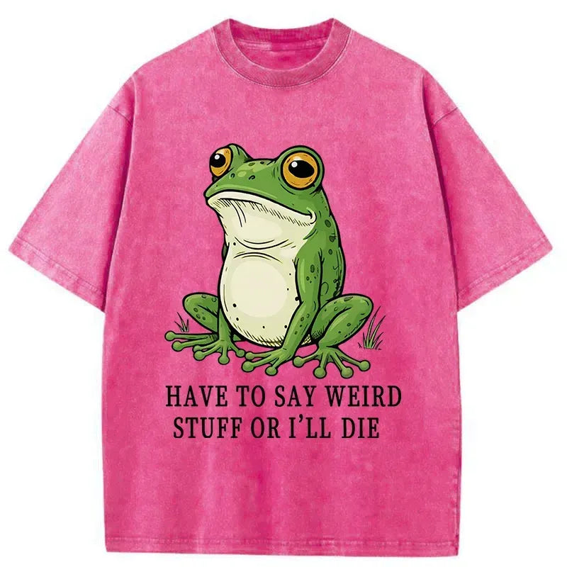 Kyoto-Lion Strange Frog Washed T-Shirt