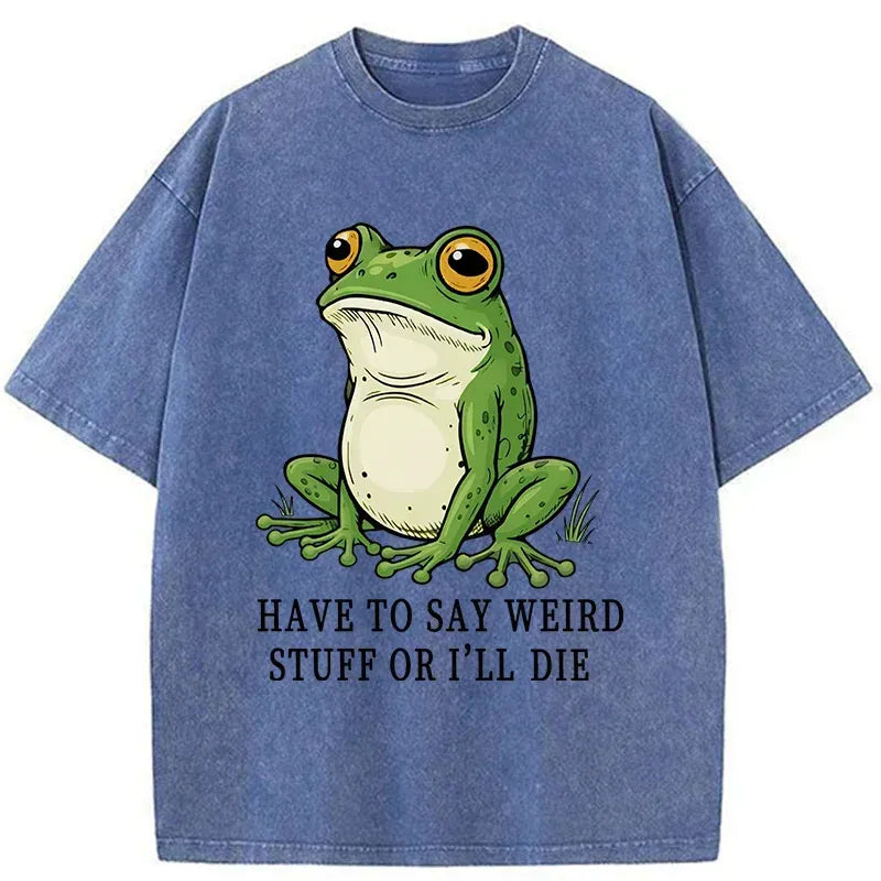 Japanese Strange Frog Washed Tee