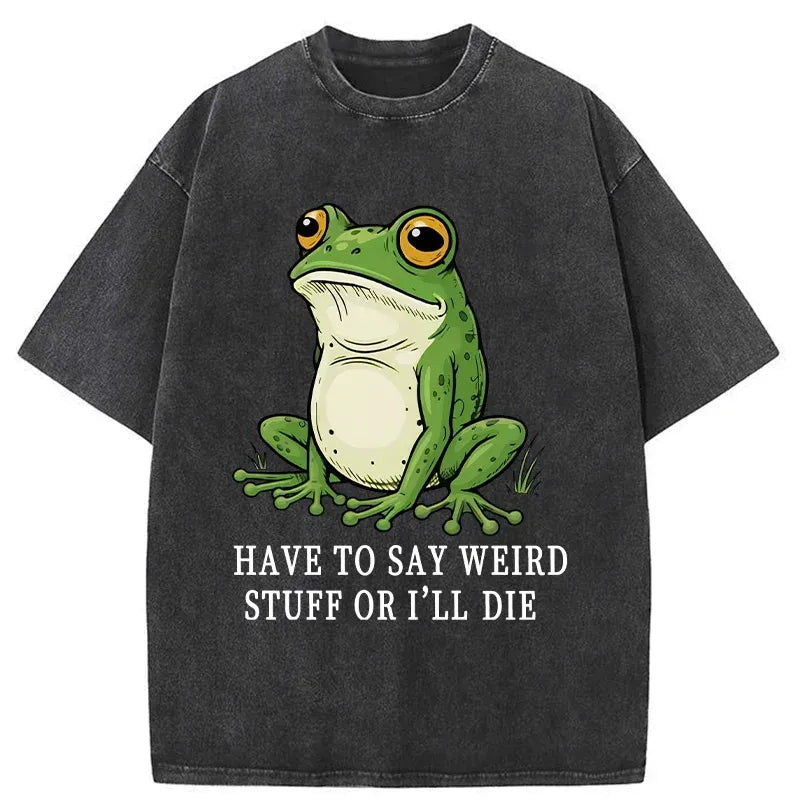 Kyoto-Lion Strange Frog Washed T-Shirt