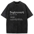 Kyoto-Lion Dogtrovert Funny Washed T-Shirt