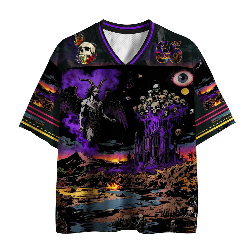 Unisex Breathable Skull Mesh Jersey on Sale