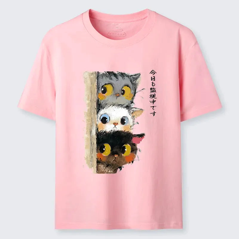Three cats secret monitor owner unisex t-shirt
