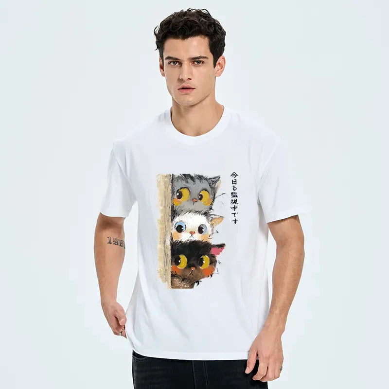 Three cats secret monitor owner unisex t-shirt