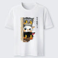 Japanese vintage cat t-shirt for streetwear