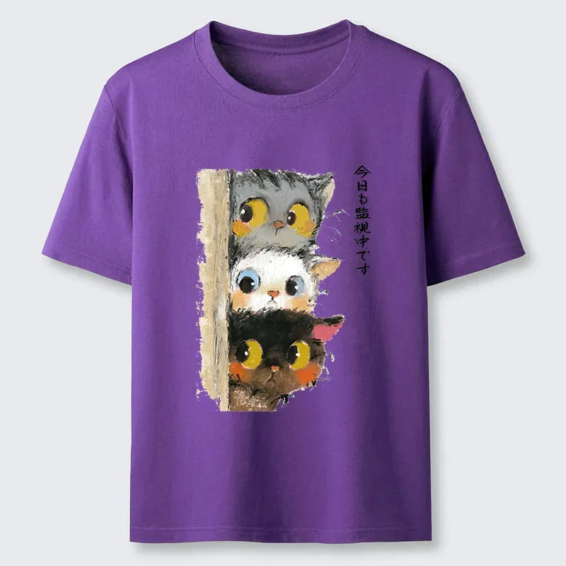 Three cats secret monitor owner unisex t-shirt