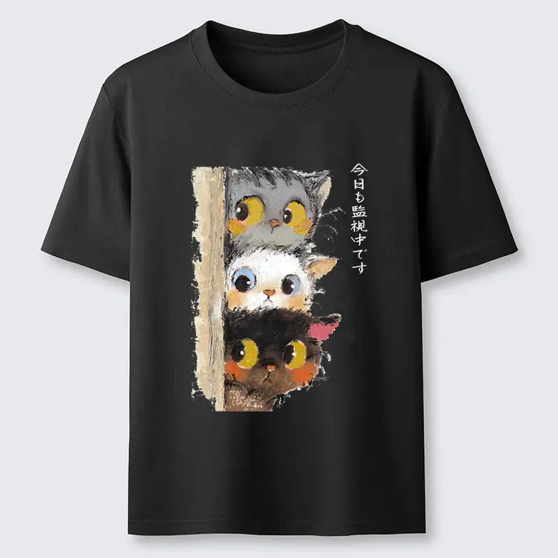 Three cats secret monitor owner unisex t-shirt