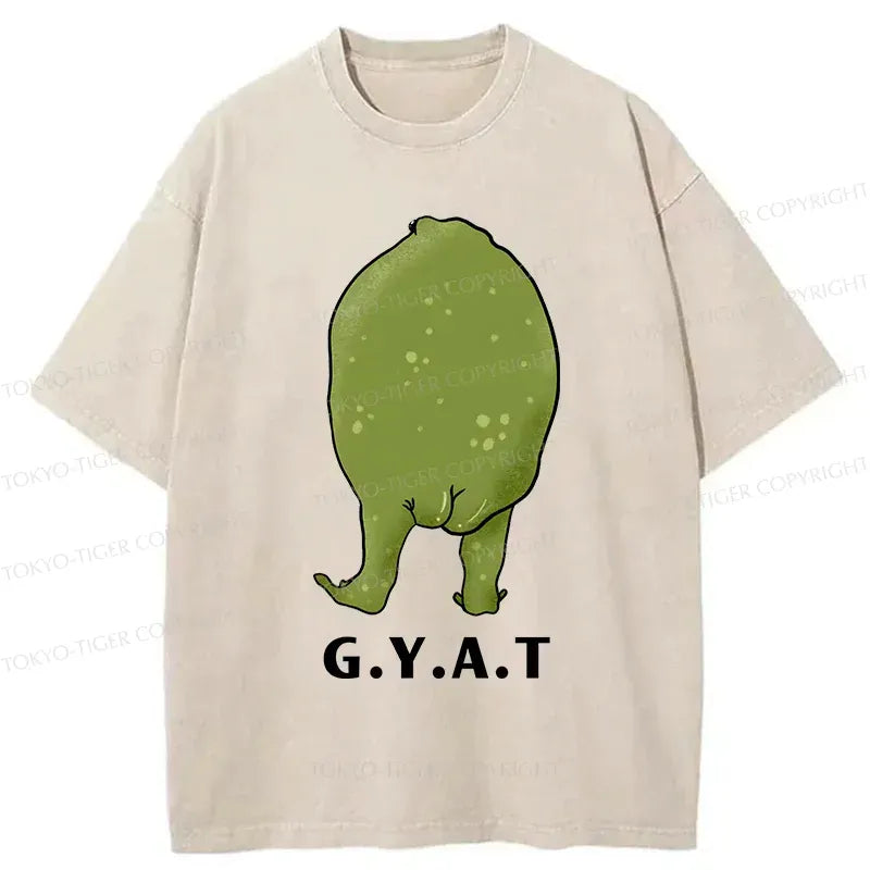 Kyoto-Lion Frog's Hip Washed T-Shirt