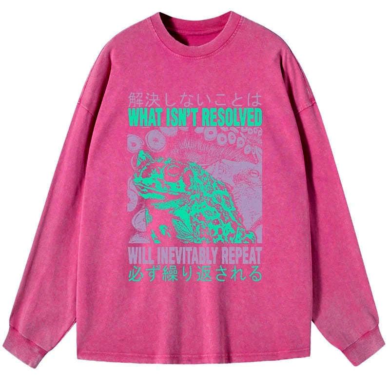 Japanese vintage washed long sleeve tee