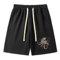 Japanese calligraphy octopus shorts for summer