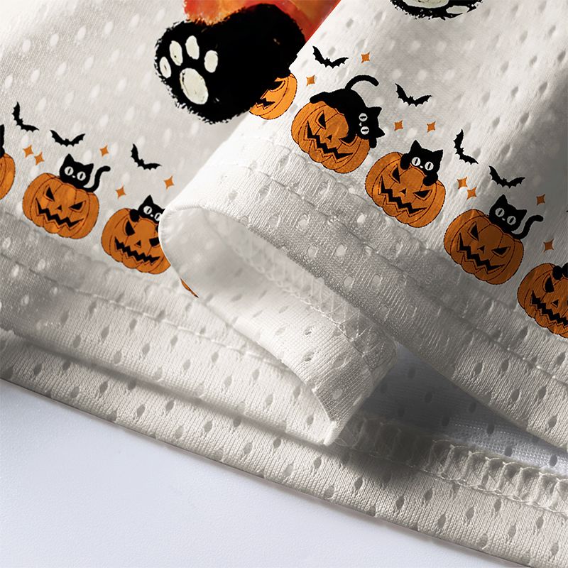 Kyoto-Lion Cute Pumpkin Cat Art Mesh Jersey