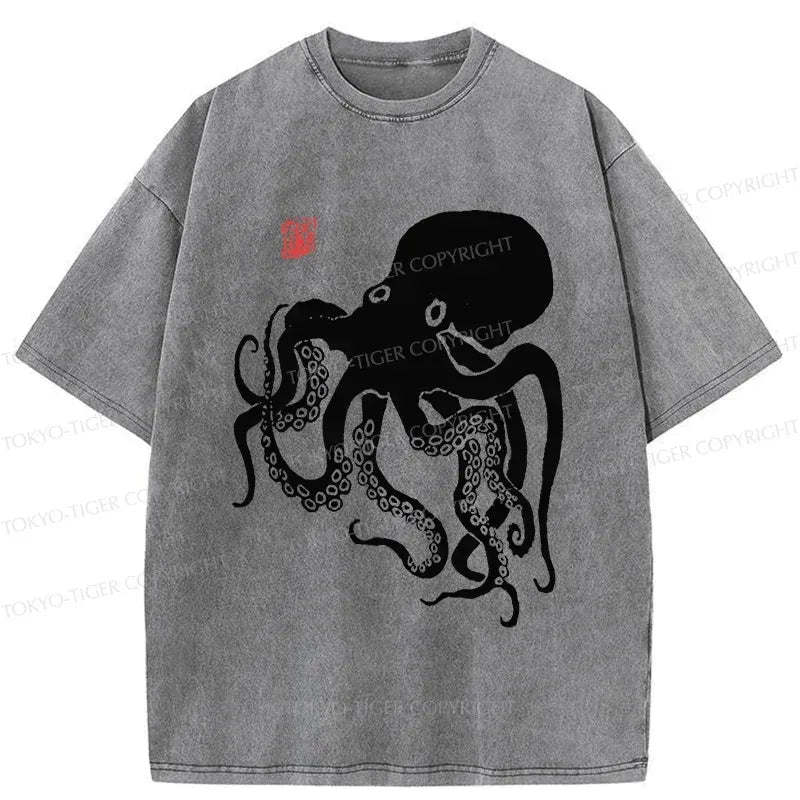 Retro Unisex Octopus T-Shirt for Streetwear