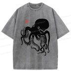 Retro Unisex Octopus T-Shirt for Streetwear