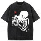 Retro Unisex Octopus T-Shirt for Streetwear