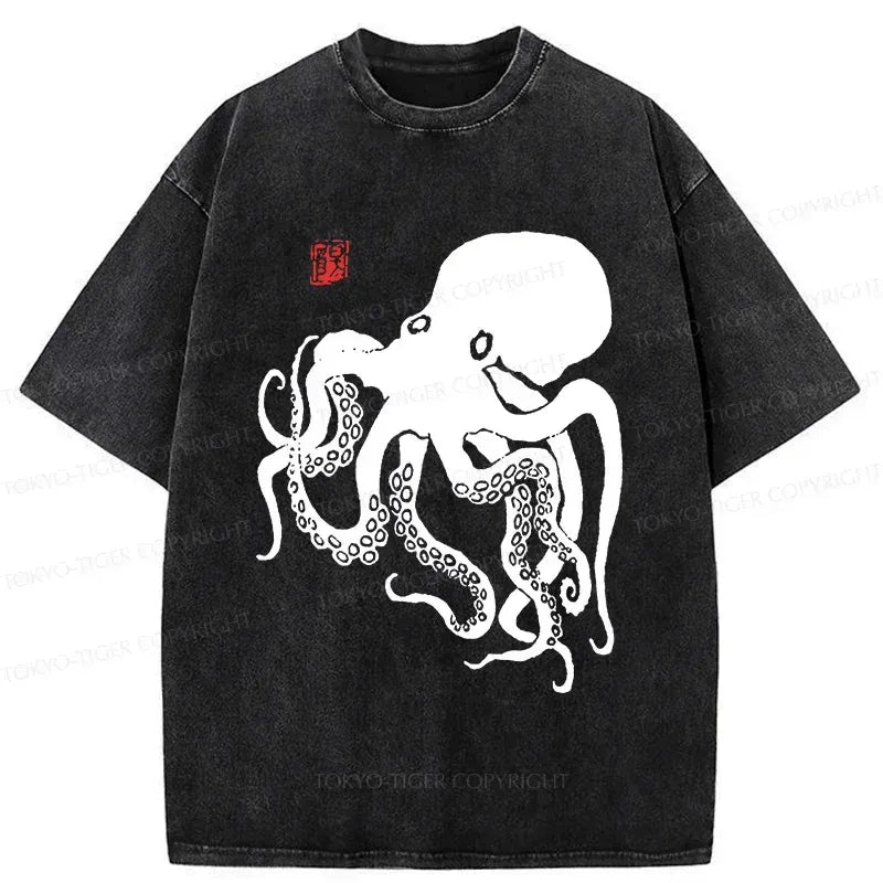 Retro Unisex Octopus T-Shirt for Streetwear